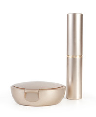 single powder brush the white background