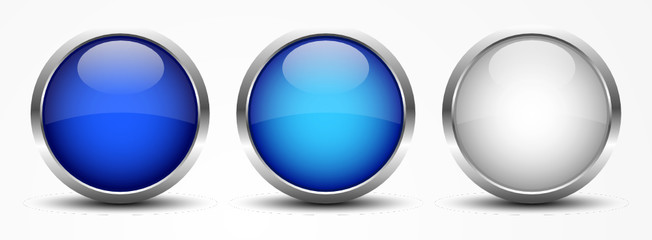 Vektor Buttons Blau Weiß