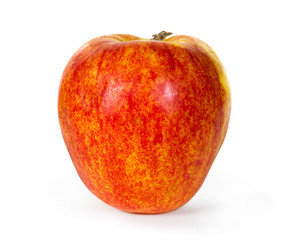 Fresh red apple on white background