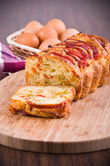 Bell pepper and olive loaf.
