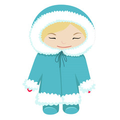baby in winter dress