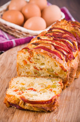 Bell pepper and olive loaf.