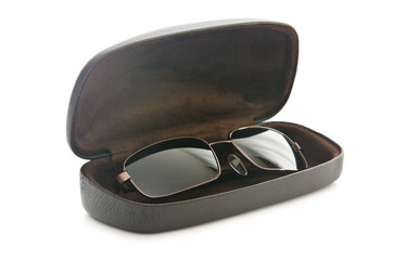 Stylish sunglasses isolated on the white