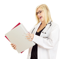 Medical doctor with a lot of work