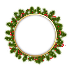 Christmas Composition With Firtree Branches