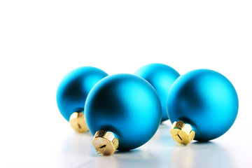 Blaue Weihnachtskugeln