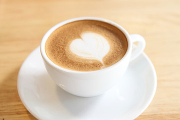 coffee on wood background