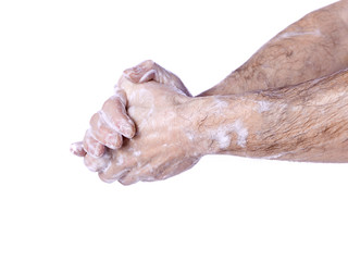 surgeon washing his hands