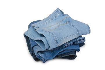 Pair of jeans isolated on the white