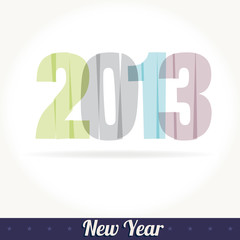 New 2013 year greeting card 