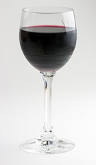 red wine a crystal wine glass
