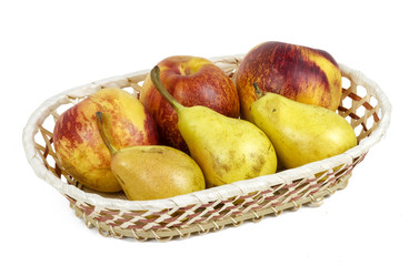Apples, pears and grapes appetizing autumn fruit