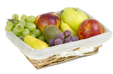 Apples, pears and grapes appetizing autumn fruit