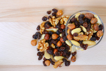Mixed nuts and dried fruits