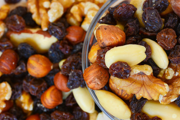 Mixed nuts and dried fruits