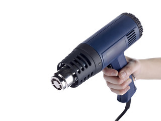 person holding a blowtorch