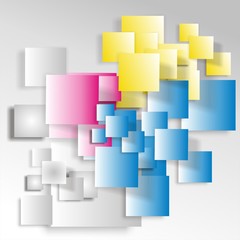 Cyan, Magenta, Yellow squares