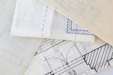 Architectural plans of the old paper