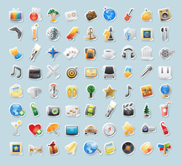 Sticker icons for entertainment