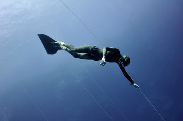 Relaxing under the water