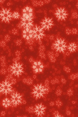 Red snowflakes winter background