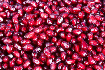 Peeled ripe pomegranate fruit
