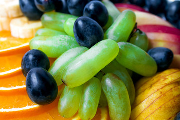 Fruits on the white background