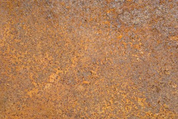 Closeup of rusty metal tin surface background.