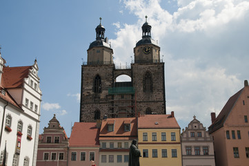Fototapeta na wymiar Miasto Kościół St Mary, Wittenberg, Niemcy
