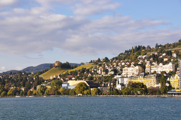 Fototapeta premium Montreux, Geneva lake, Switzerland