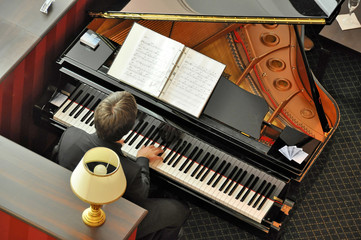 Musician at piano