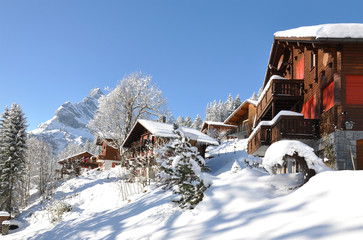 Braunwald, famous Swiss skiing resort