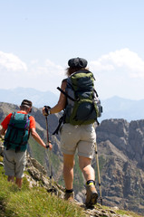 Wanderer im Alpstein - Alpen - Schweiz