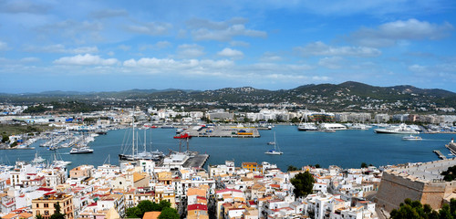 old town and port of Ibiza Town, Balearic Islands, Spain