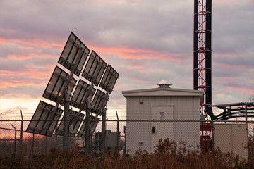Cellular site and solar panels