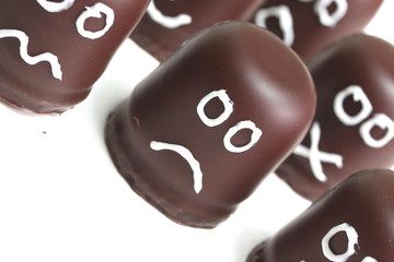sweet chocolate foam faces