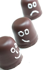 sweet chocolate foam faces