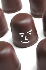 sweet chocolate foam happy face