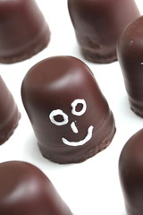 sweet chocolate foam happy face
