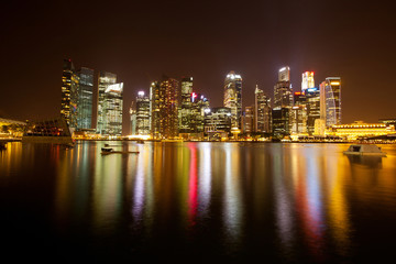 Fototapeta na wymiar A view of Singapore business district .