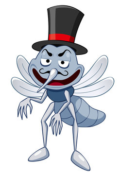 illustration of Cartoon Mosquito