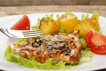 fried meat