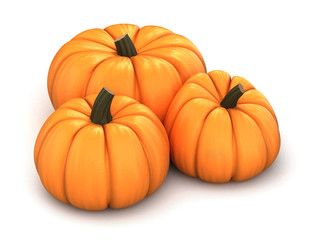 3d render of pumpkins