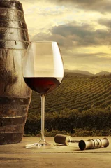 Cercles muraux Vin Verre à vin rouge