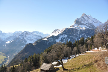 Fototapeta na wymiar Braunwald, Switzerland