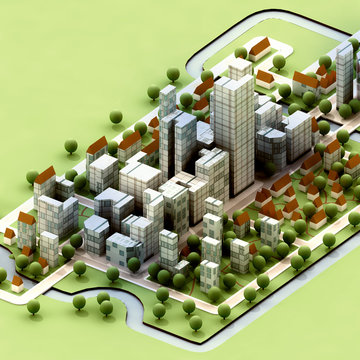 Landscape Of New Sustainable City Concept Development