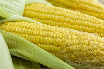 皮を剥いたトウモロコシ