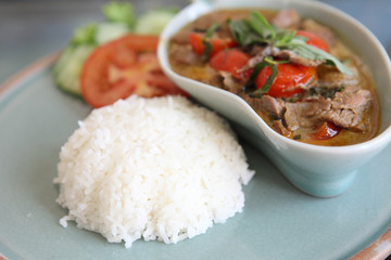 savory curry with beef