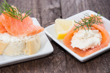 Salmon appetizers