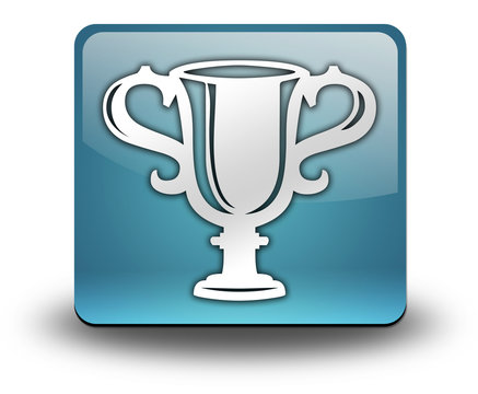 Light Blue 3D Effect Icon "Award Cup"